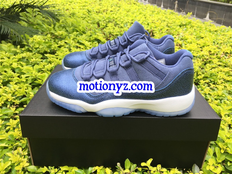 Authentic Air Jordan 11 Low GS Blue Moon